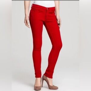 rag & bone Red Skinny Corduroy Women's Pants